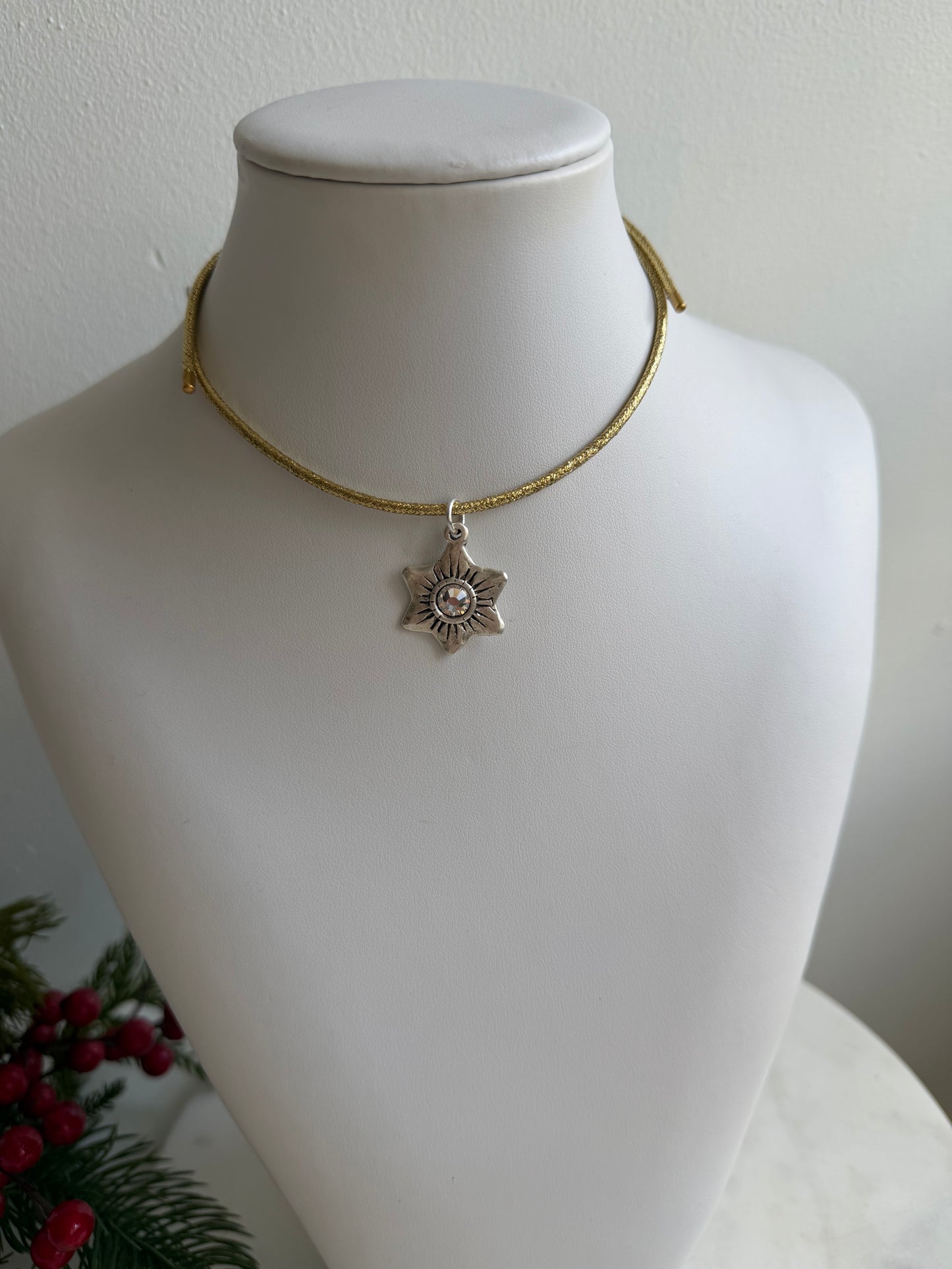 Silver & Gold Flower Charm