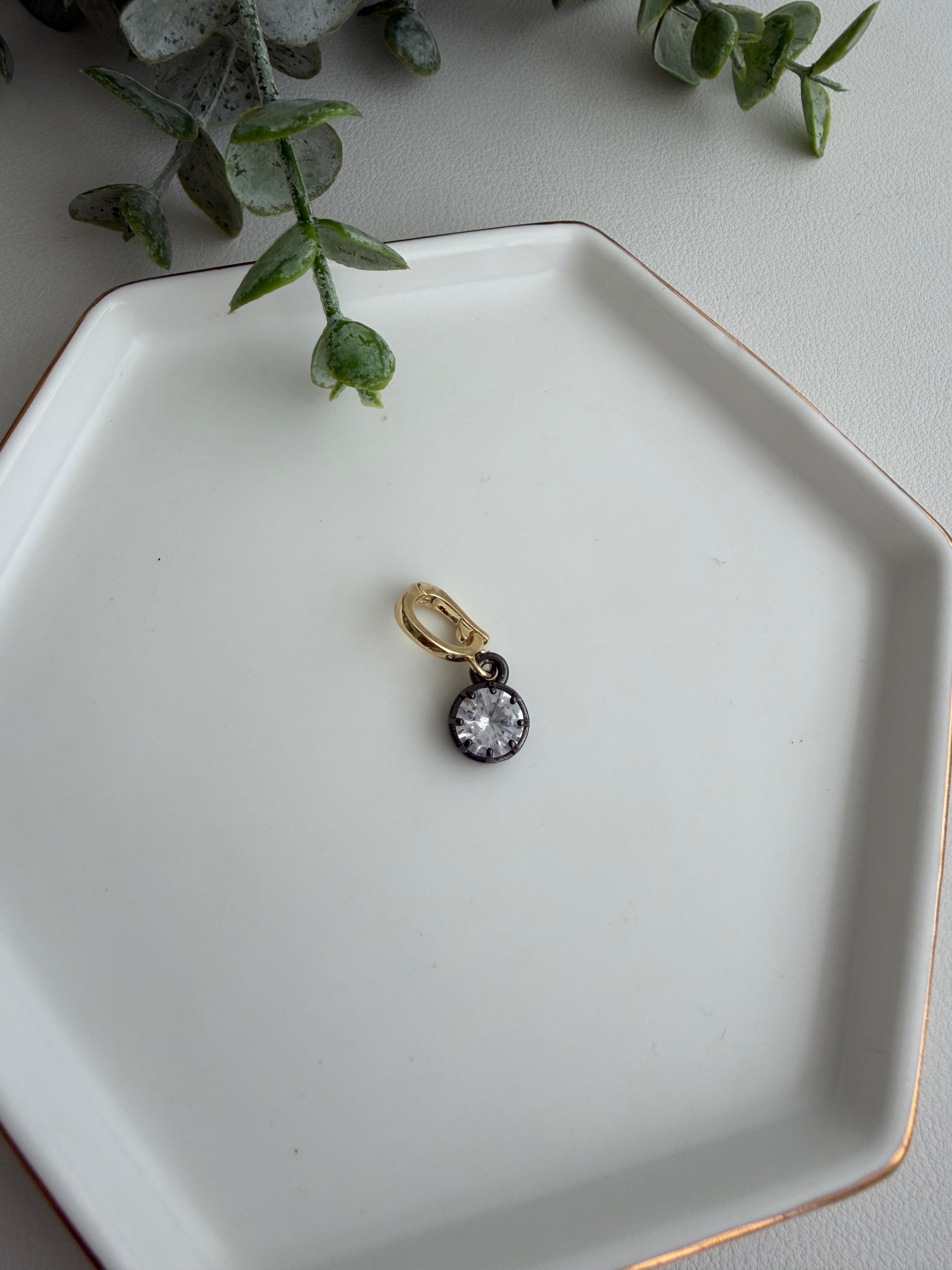 Black Zirconia Charm