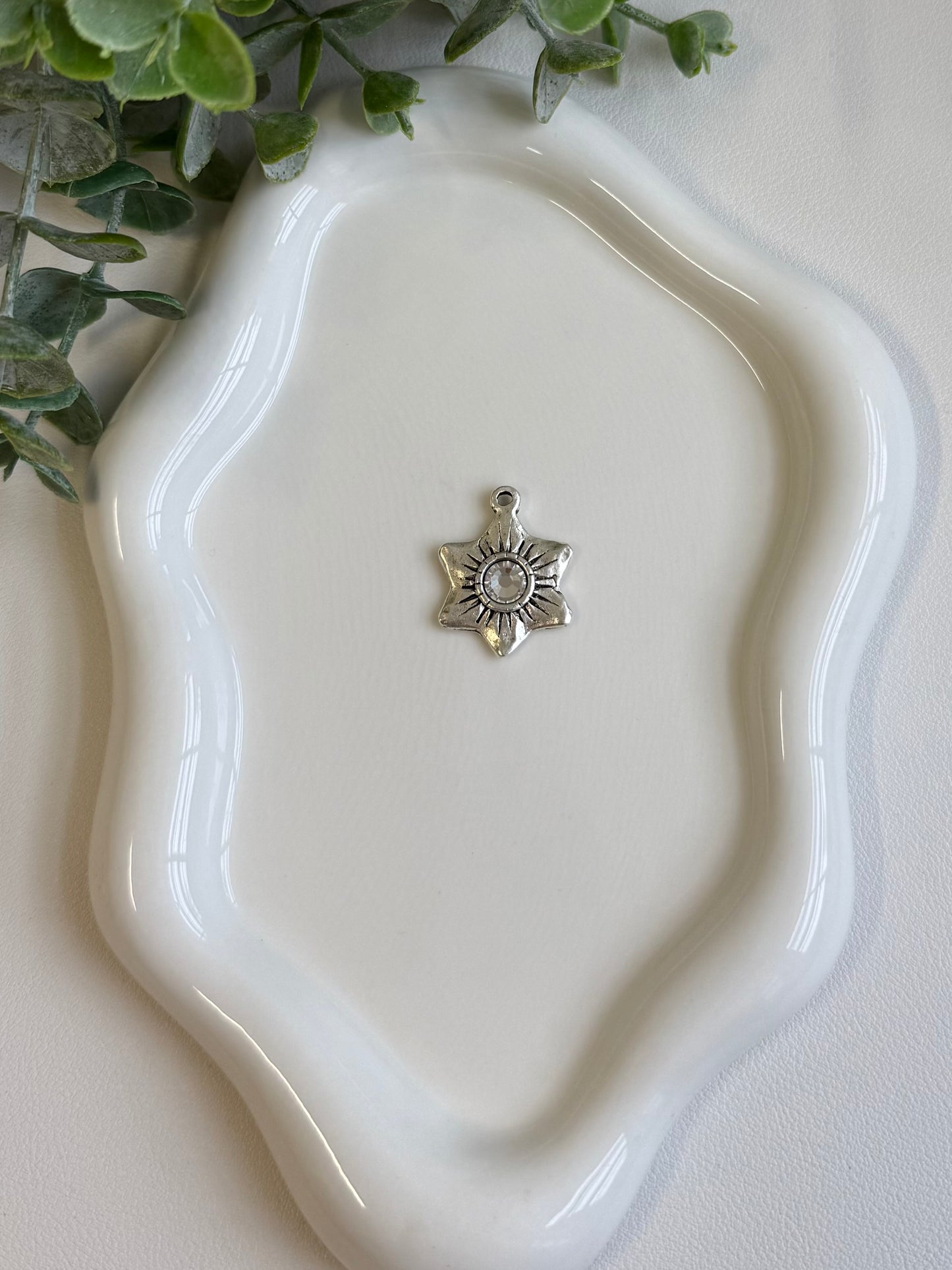 Silver & Gold Flower Charm