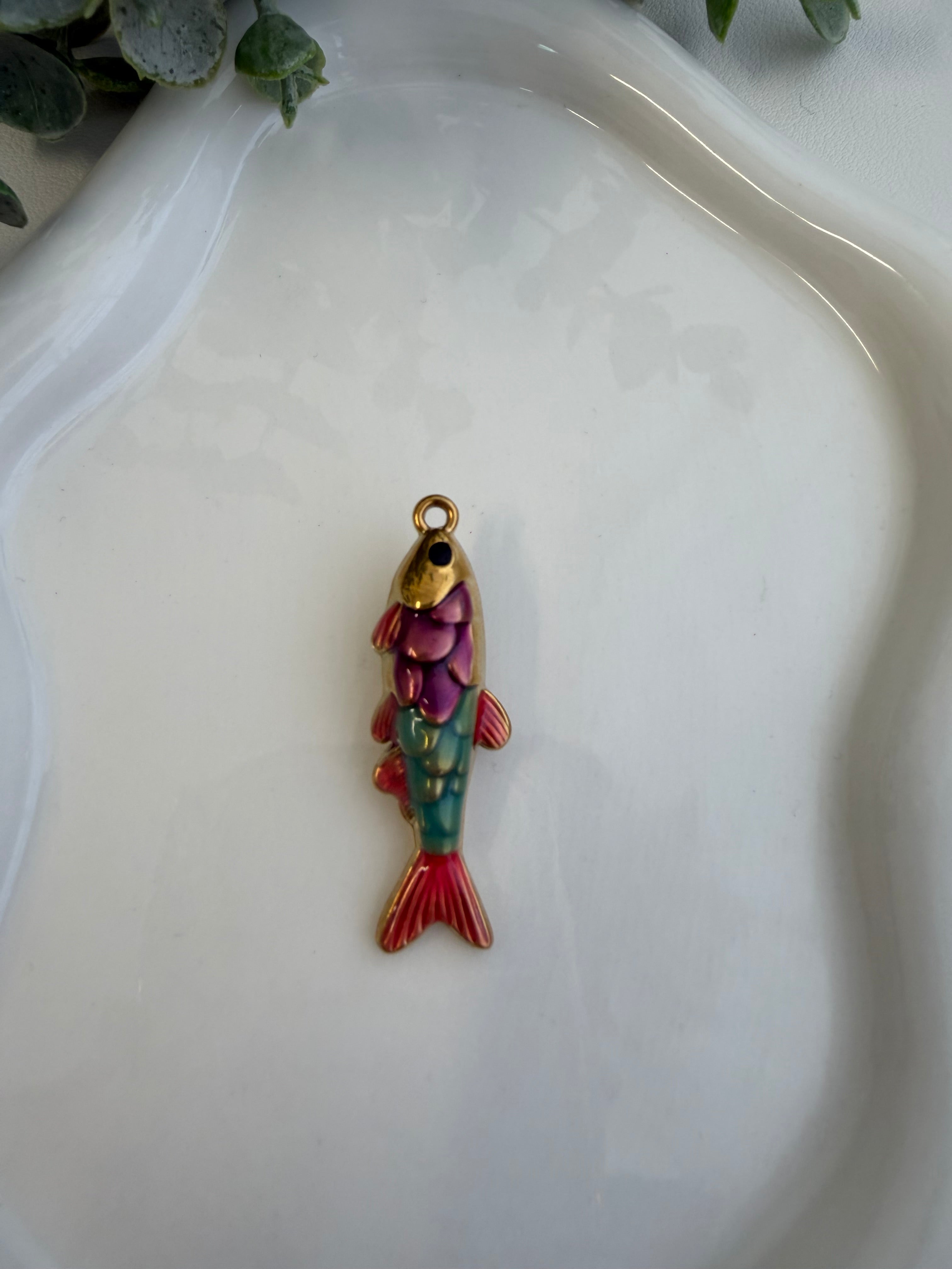 Multicolor Fish Charm
