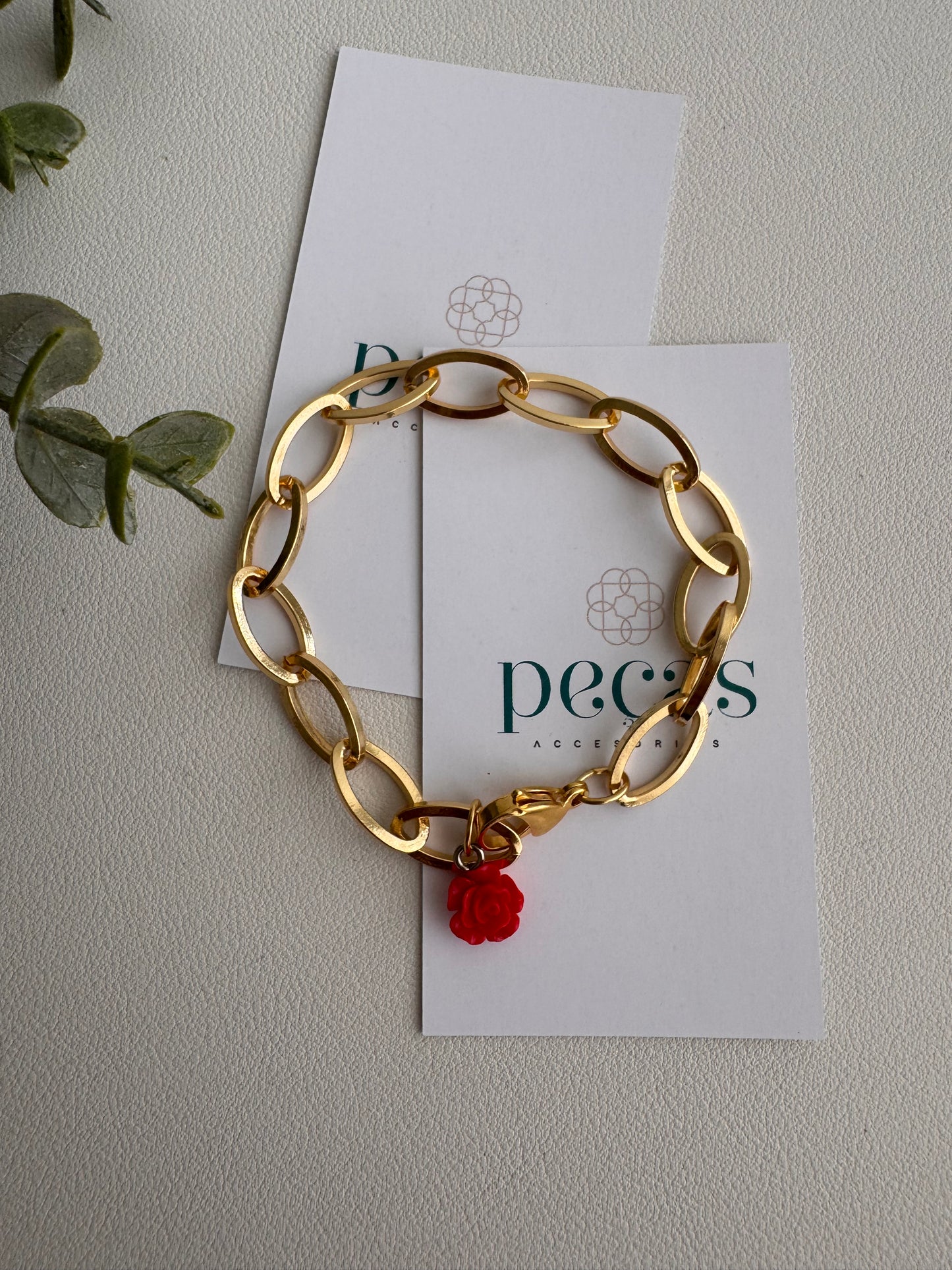 Wine Flower Bracelet