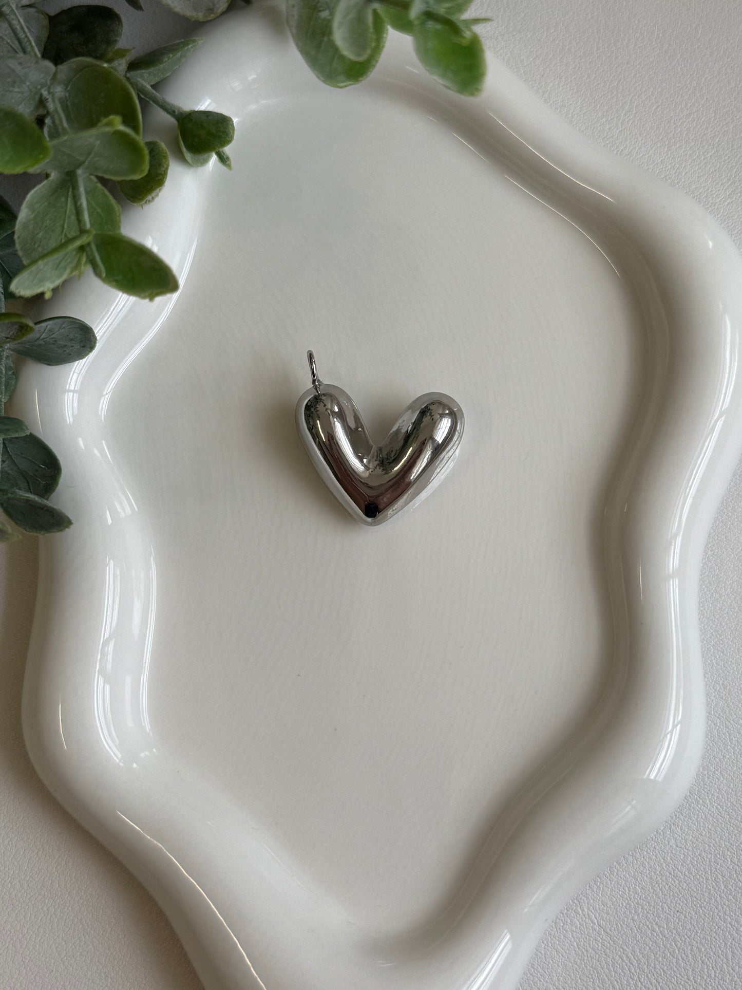 Gold & Silver Heart Charm