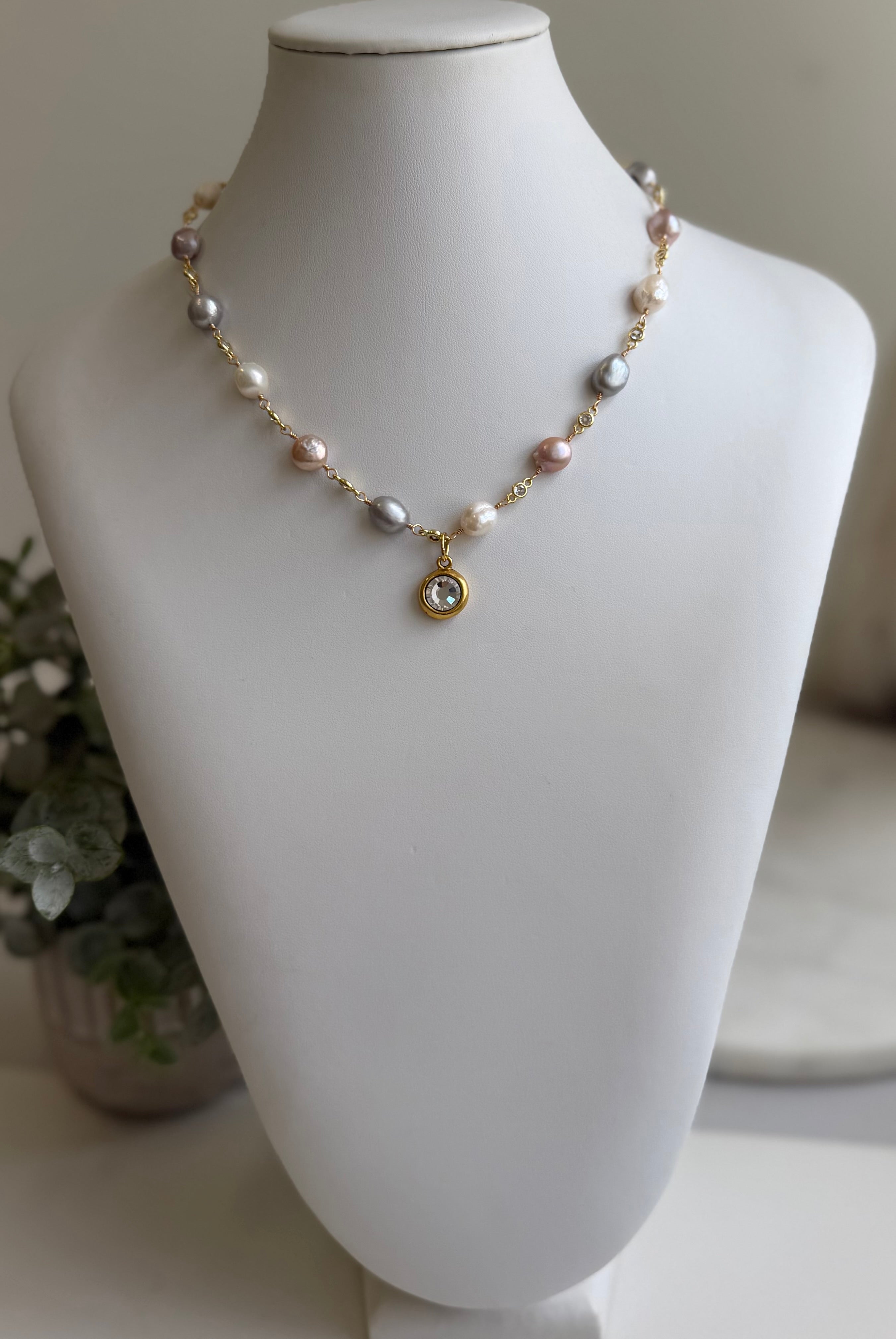 Pink Pearls Chain