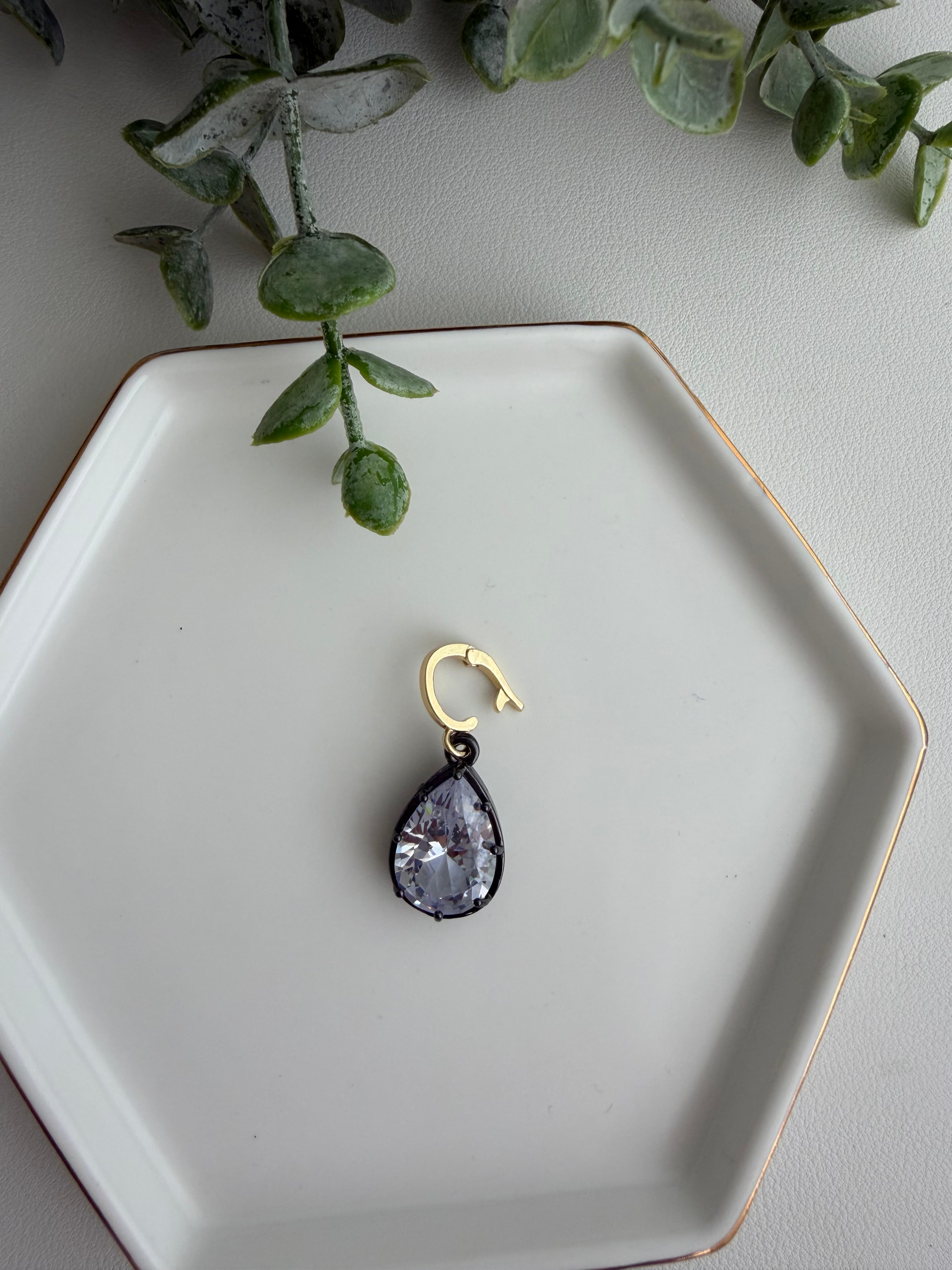 Black Zirconia Charm