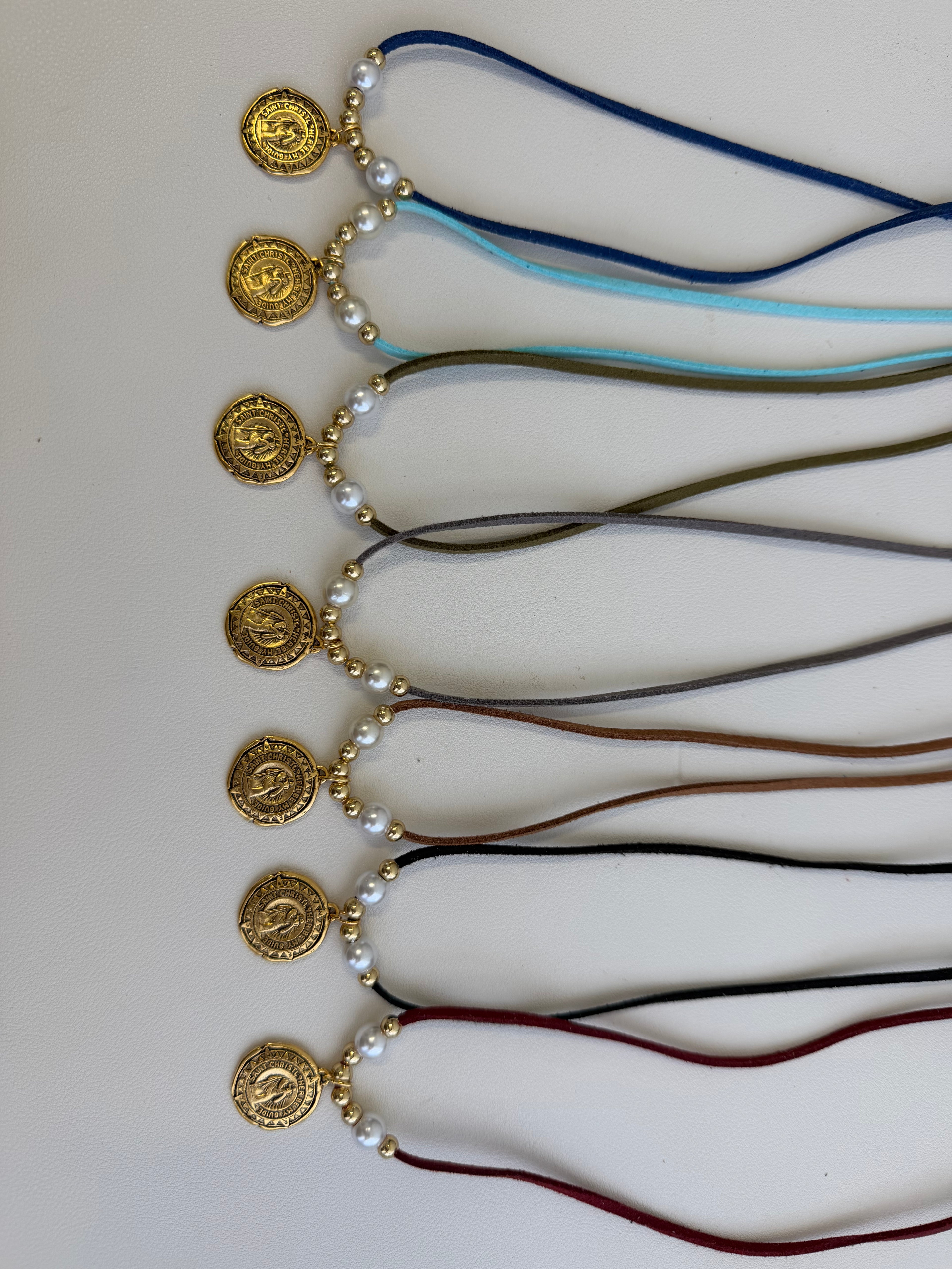 St. Christopher, el viajero Necklace