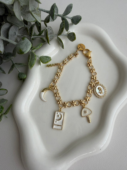 Gold & White Bracelet