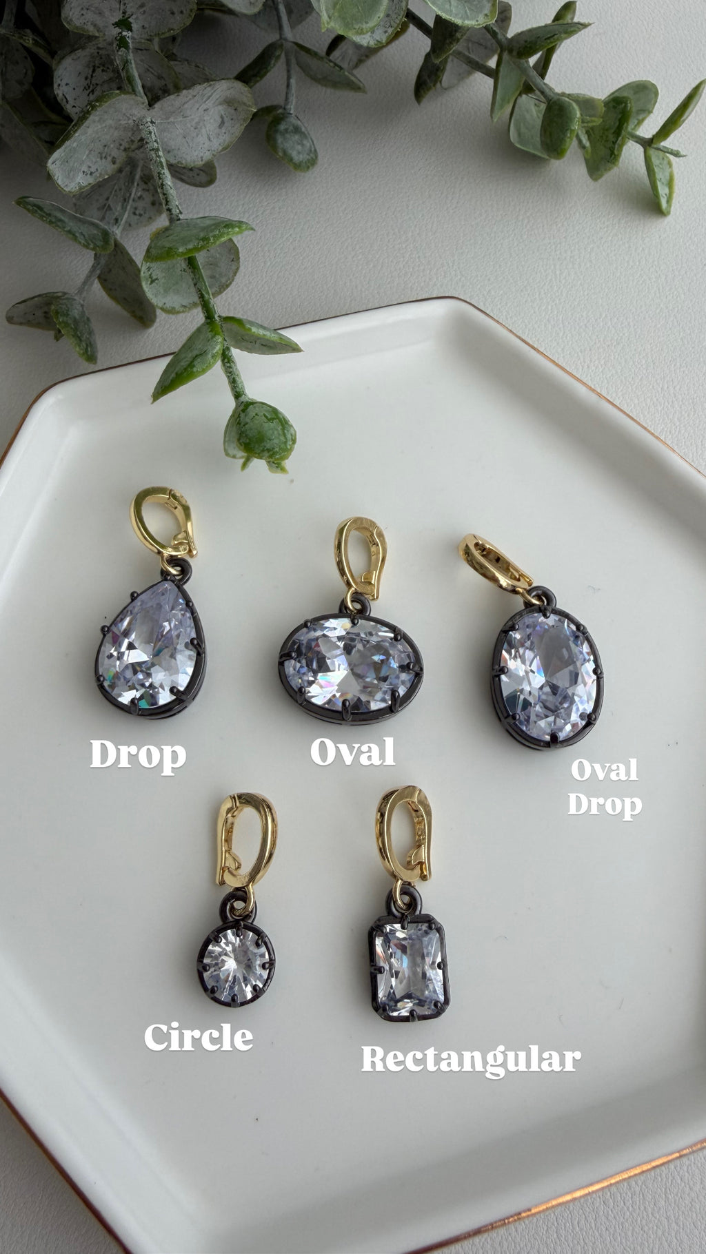 Black Zirconia Charm