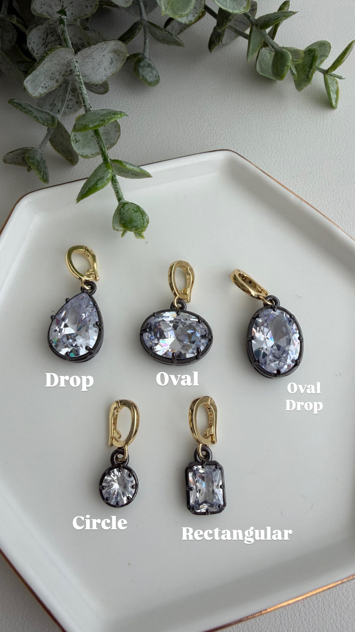 Black Zirconia Charm