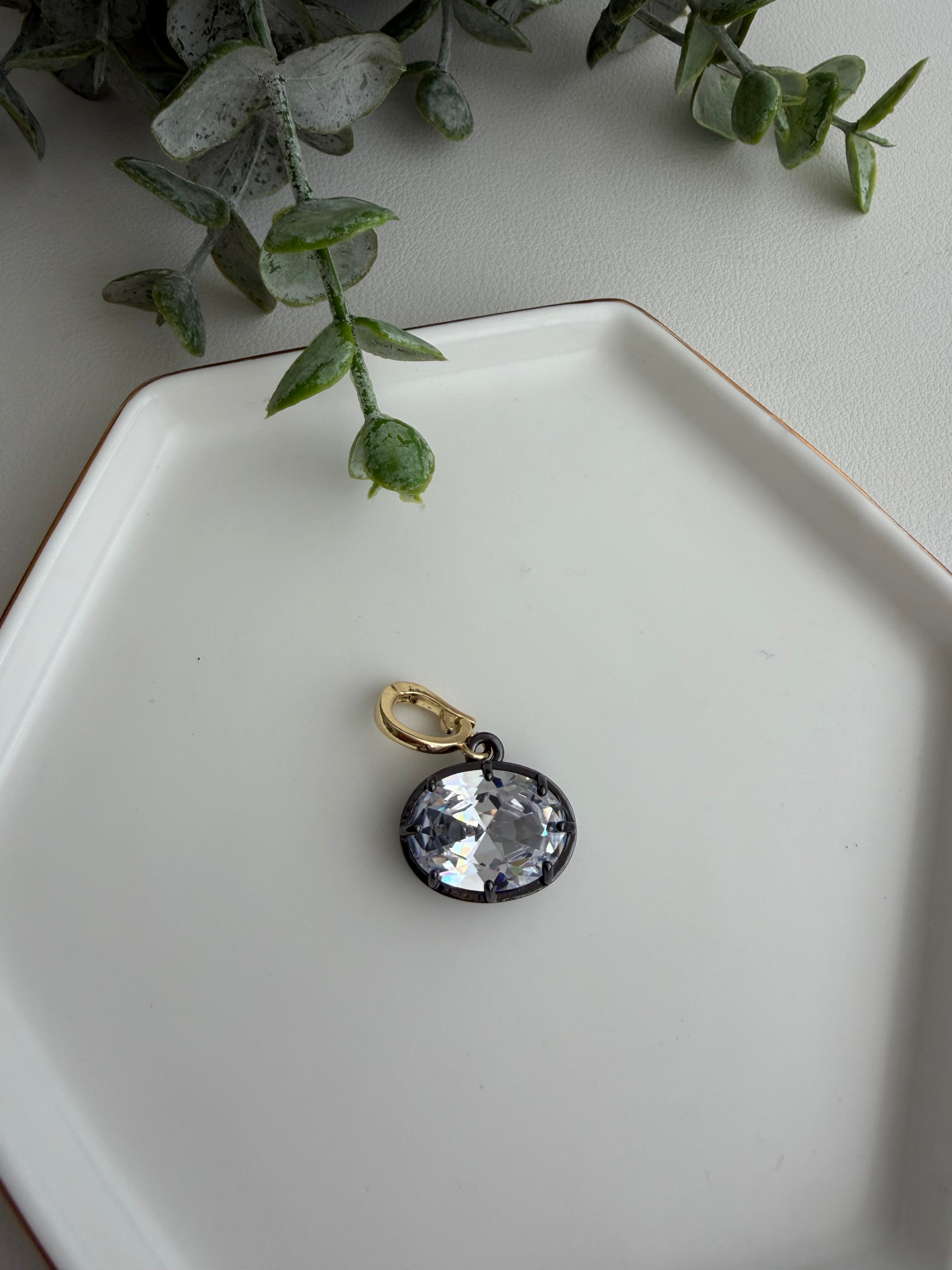 Black Zirconia Charm