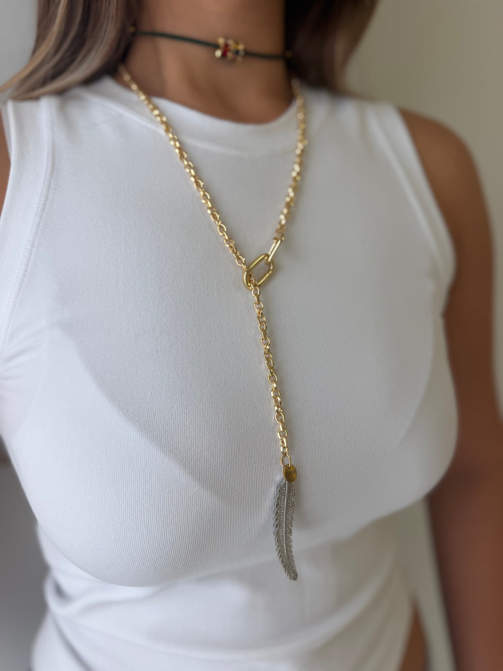 Lariat Leaf Chain