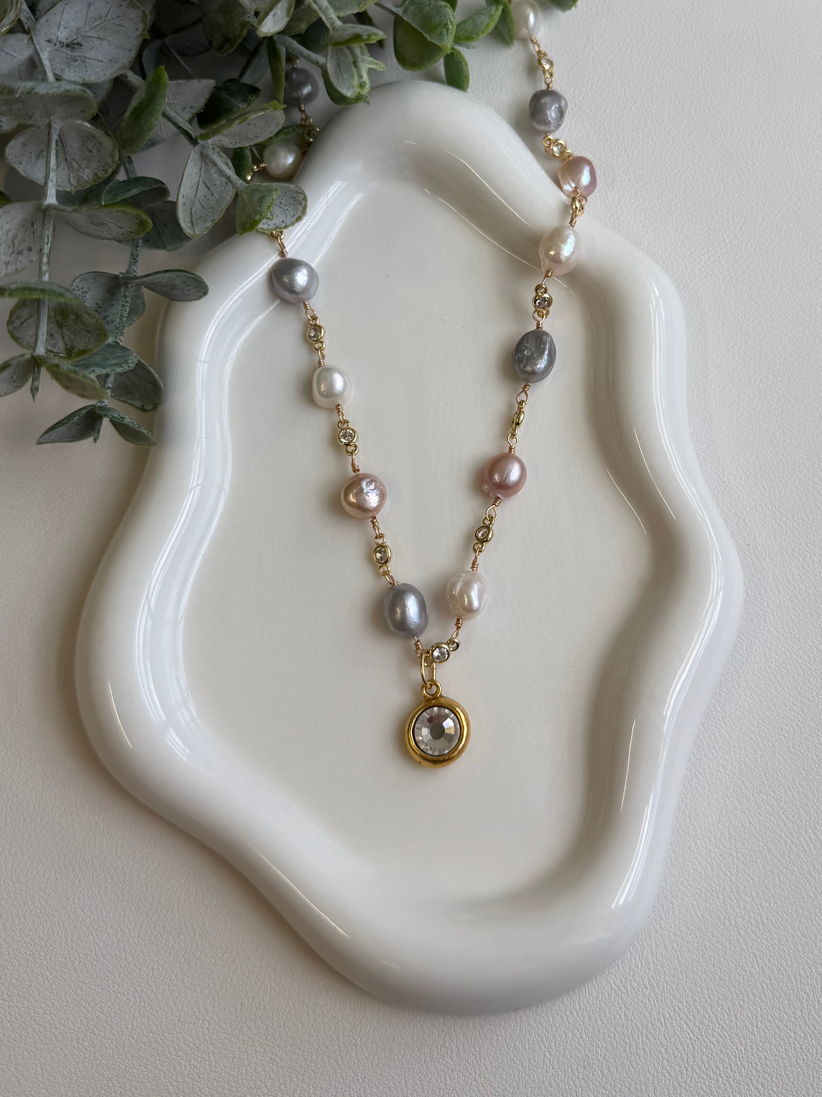 Pink Pearls Chain