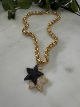 Load image into Gallery viewer, Black &amp; Gold Stars Chain
