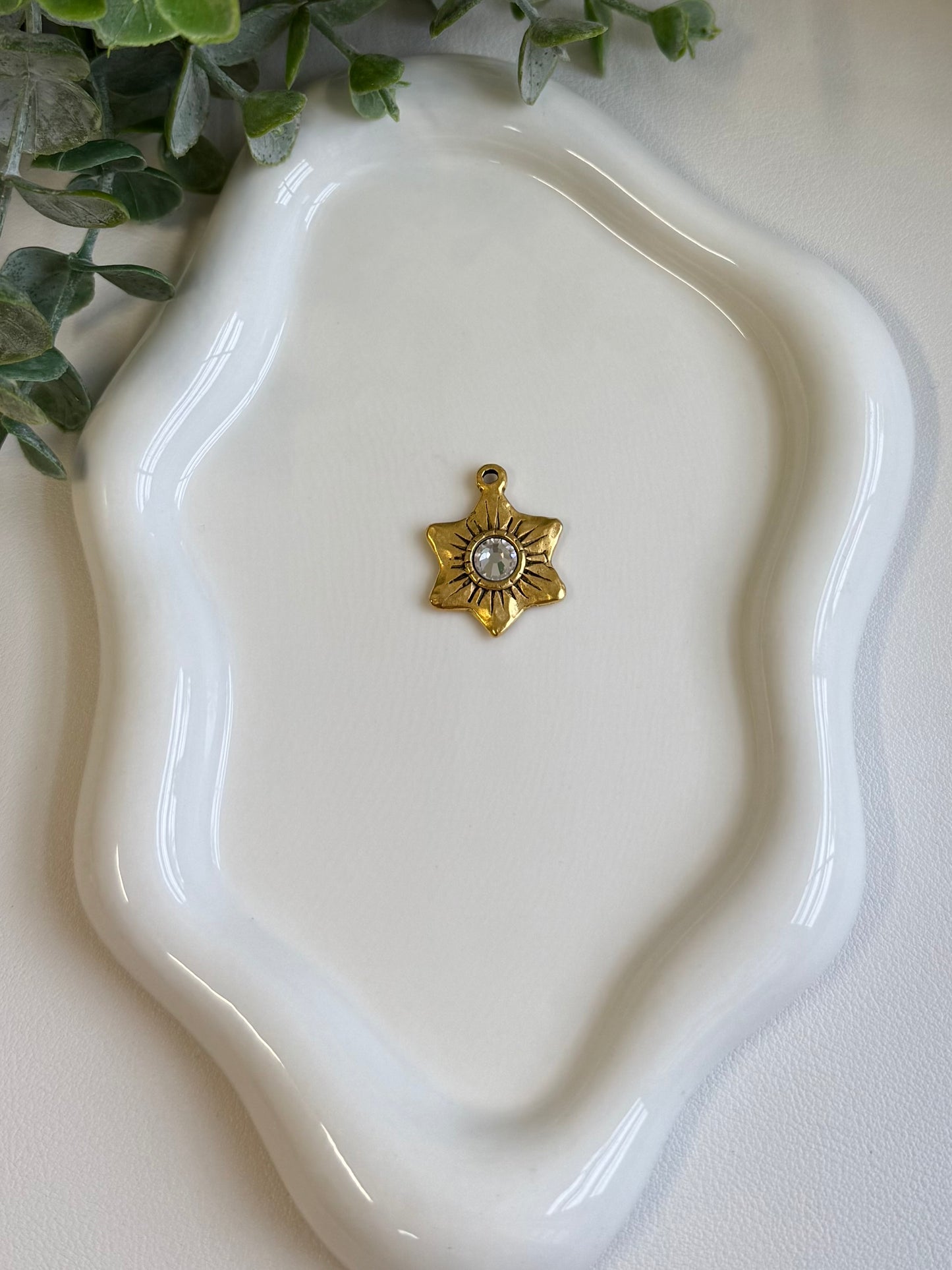 Silver & Gold Flower Charm