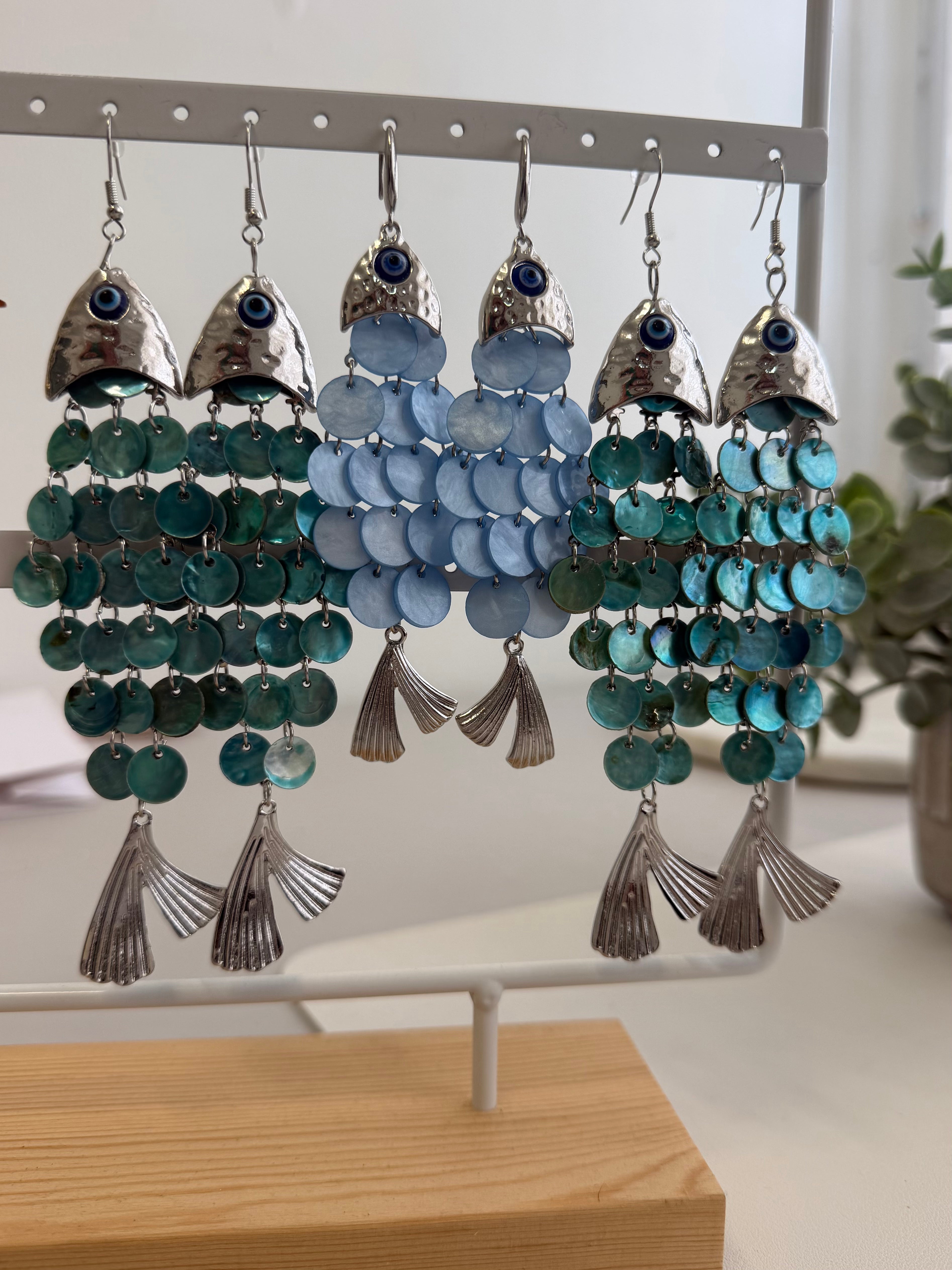 Happy Fish Shell Earrings