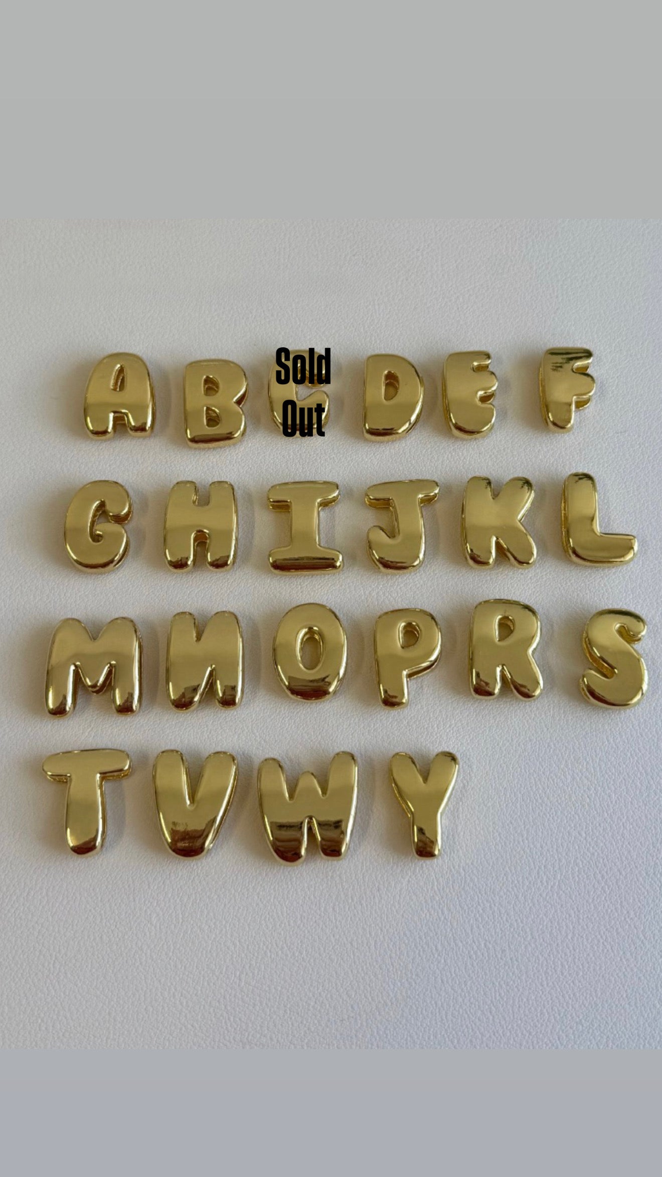 Two Bubbly Initials Bracelet