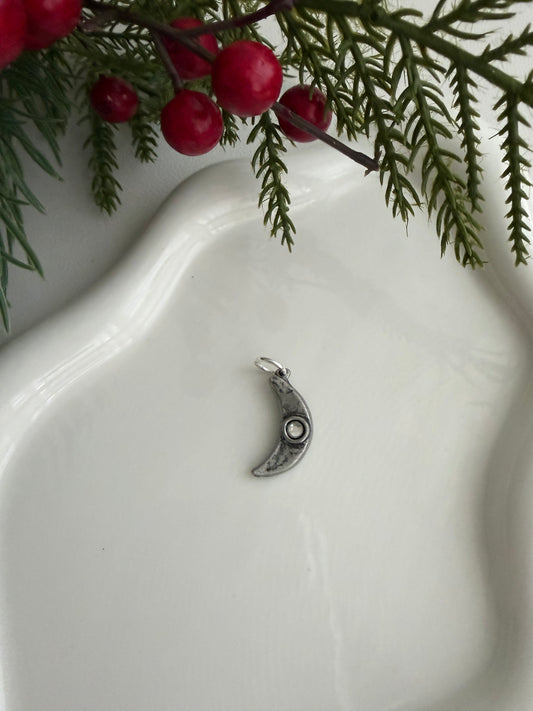 Silver Moon Charm