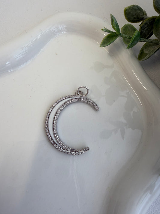 Silver Moon Charm