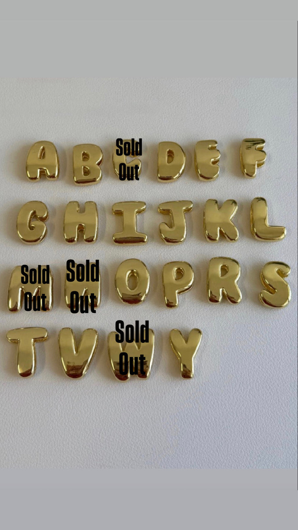 Two Bubbly Initials Bracelet