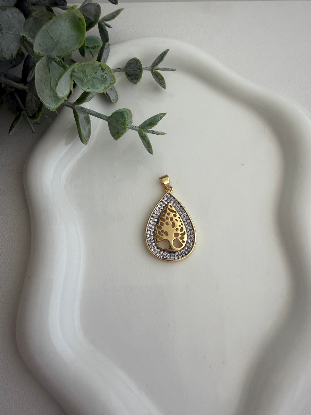Two Tone Drop Charm