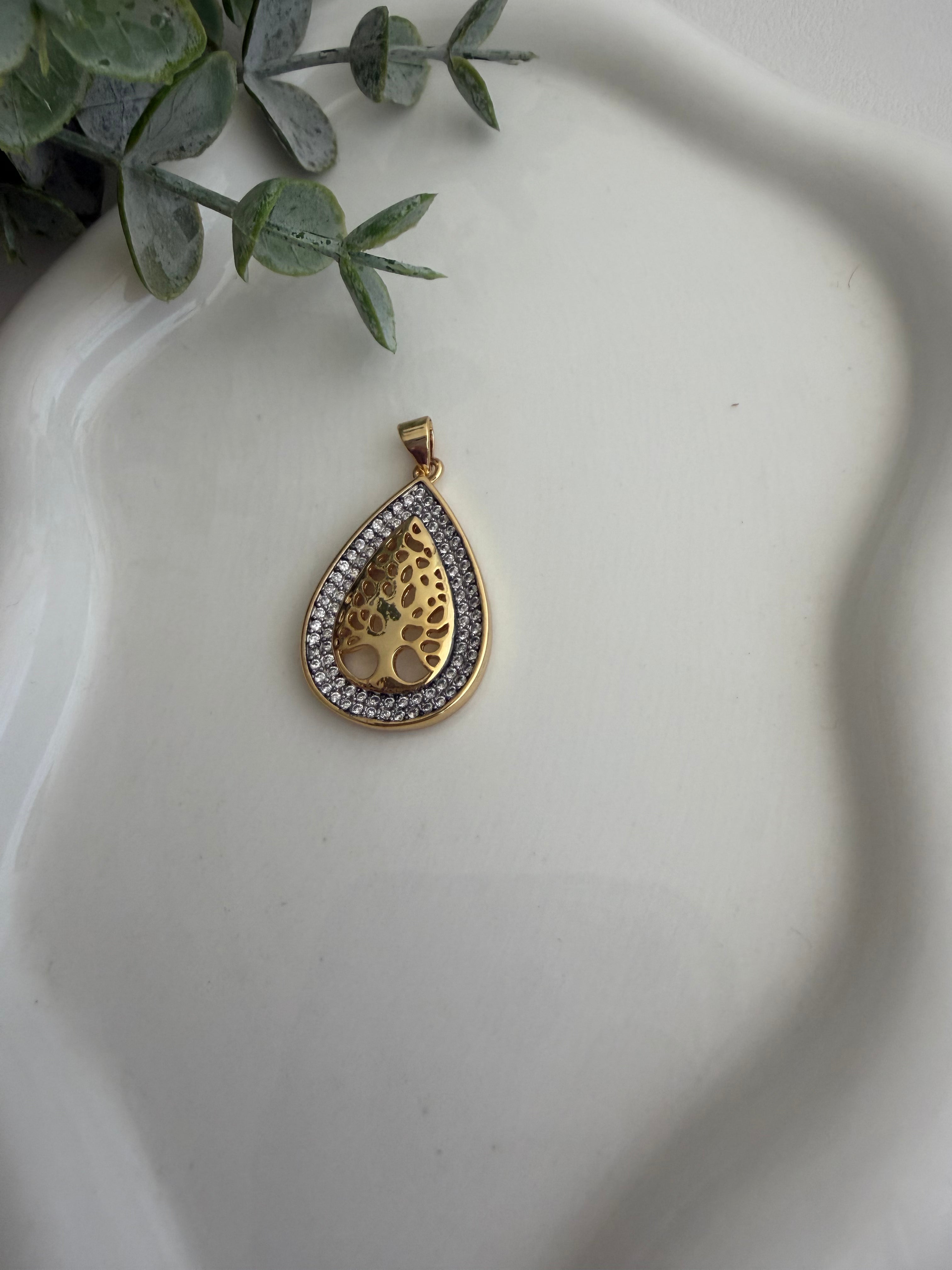 Two Tone Drop Charm