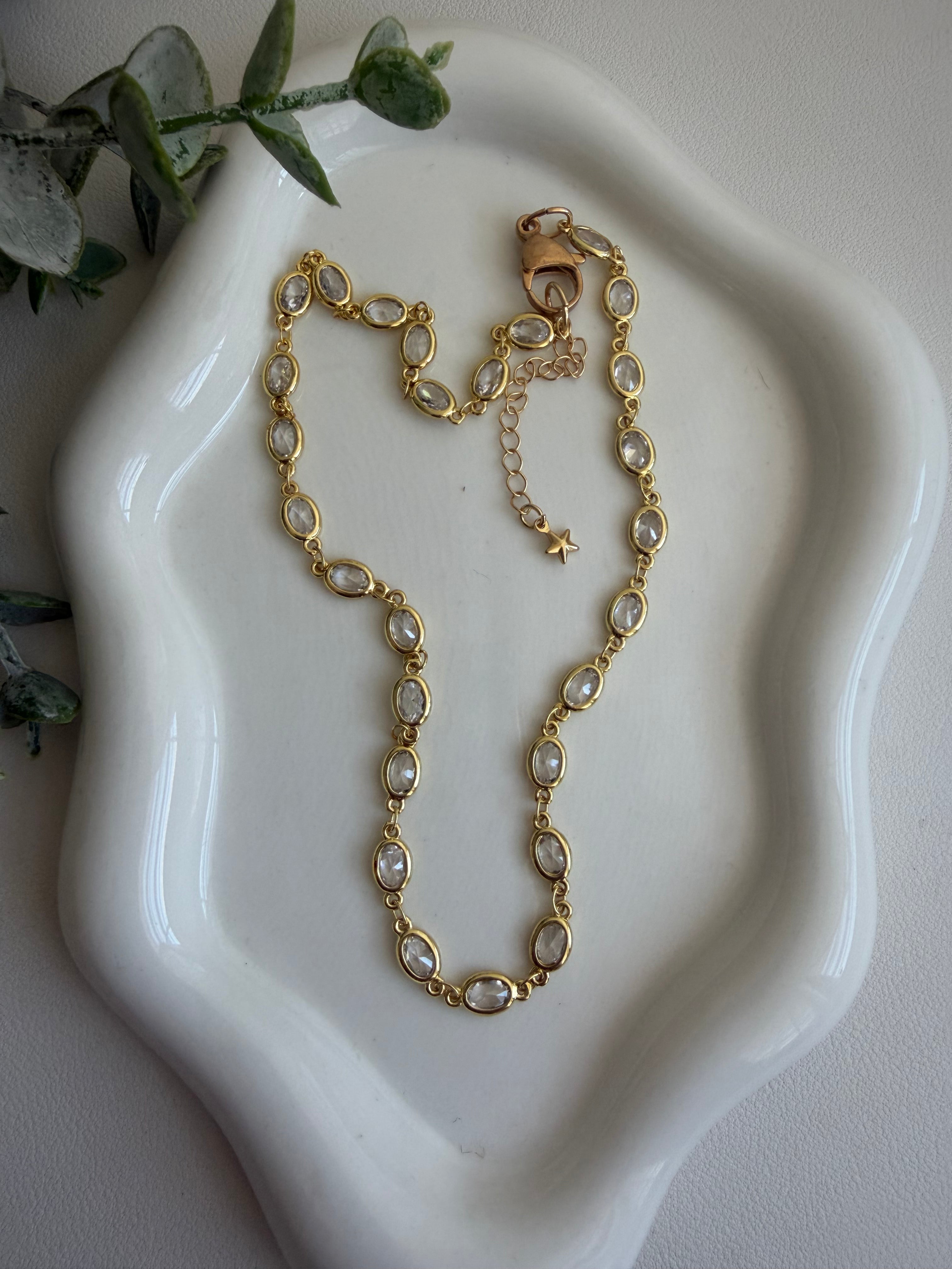Oval Rhinestone Chain