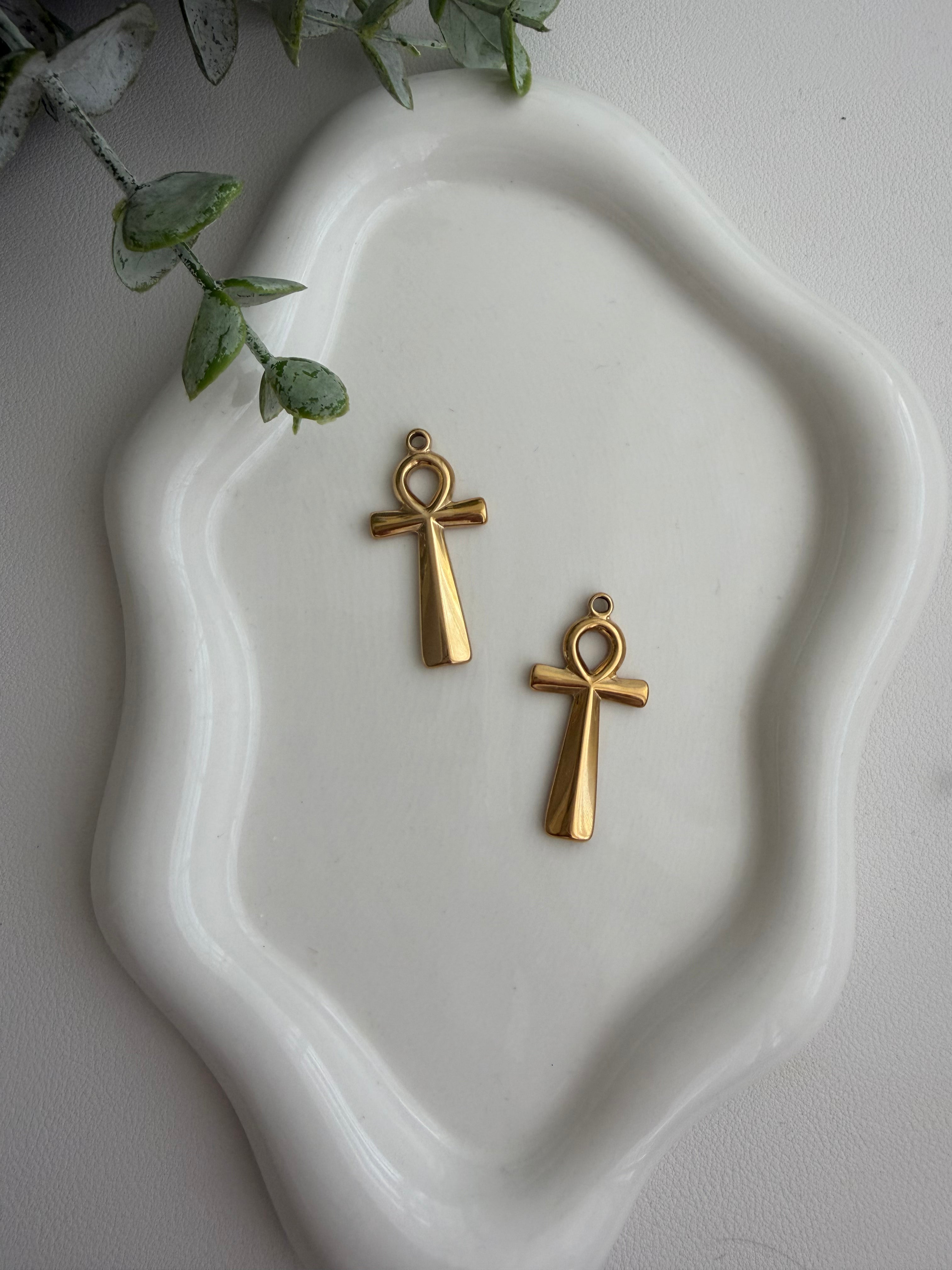 Gold Cross Charm